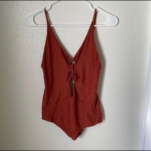 Acacia Swim Kokomo Mesh One Piece (Rust)